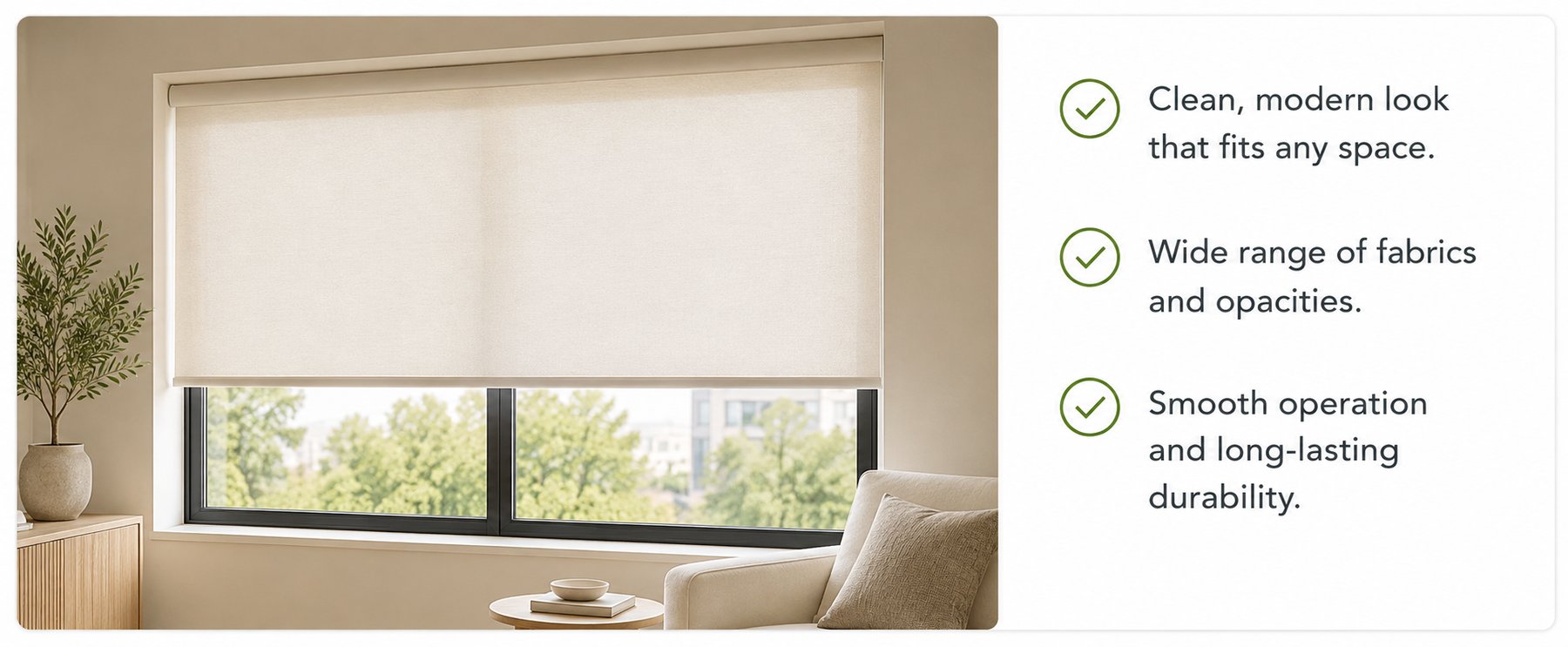 PrimeBeau Roller Shades